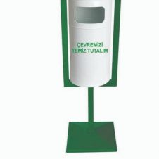 E105 BAHÇE TİP BOYALI ÇÖP KOVASI KARE TABANLI