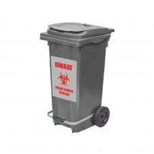 120 LT. PLASTİK PEDALLI MASKE VE ELDİVEN ATIK KONTEYNERİ