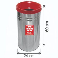 E801 27 LT GERİ DÖNÜŞÜM ÇÖP KOVASI PASLANMAZ